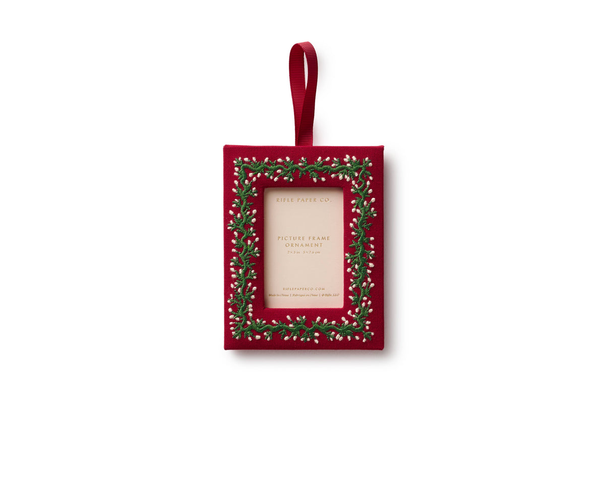Garland Embroidered Frame Ornament