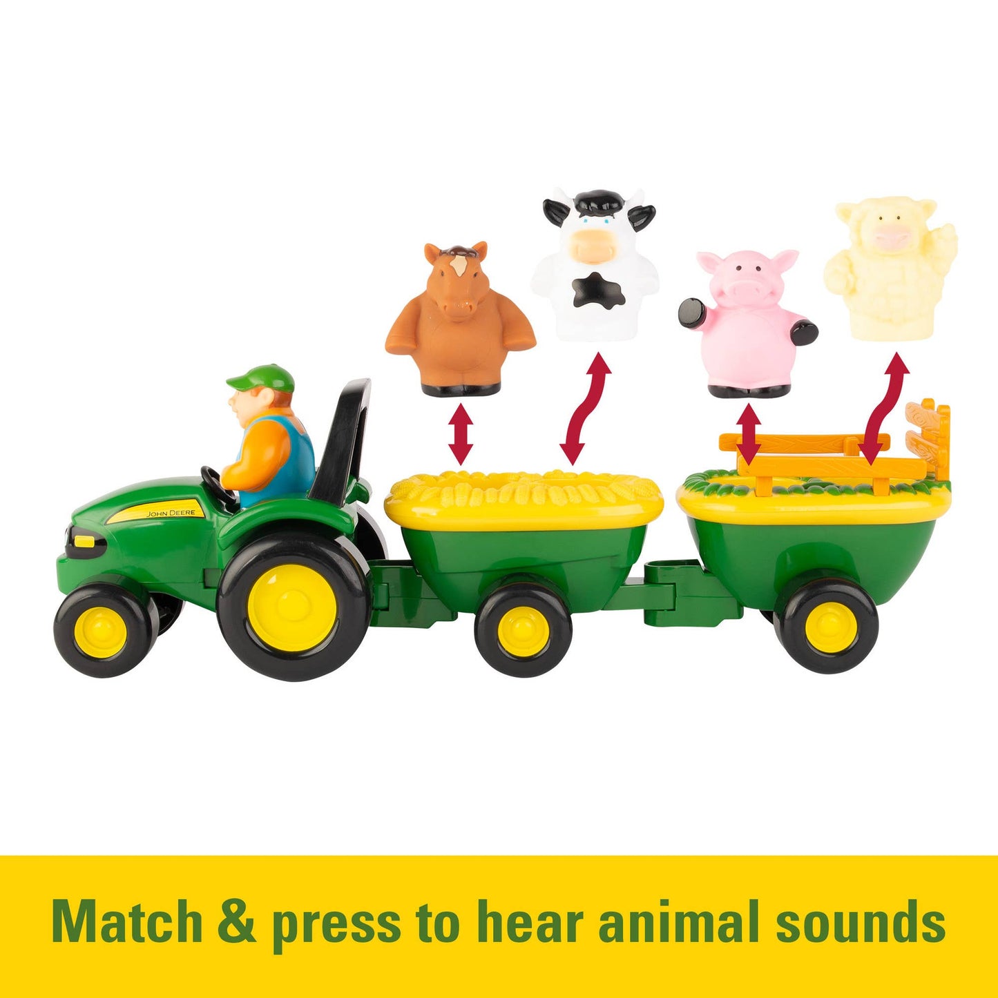 John Deere Animal Sounds Hayride Musical Tractor Toy