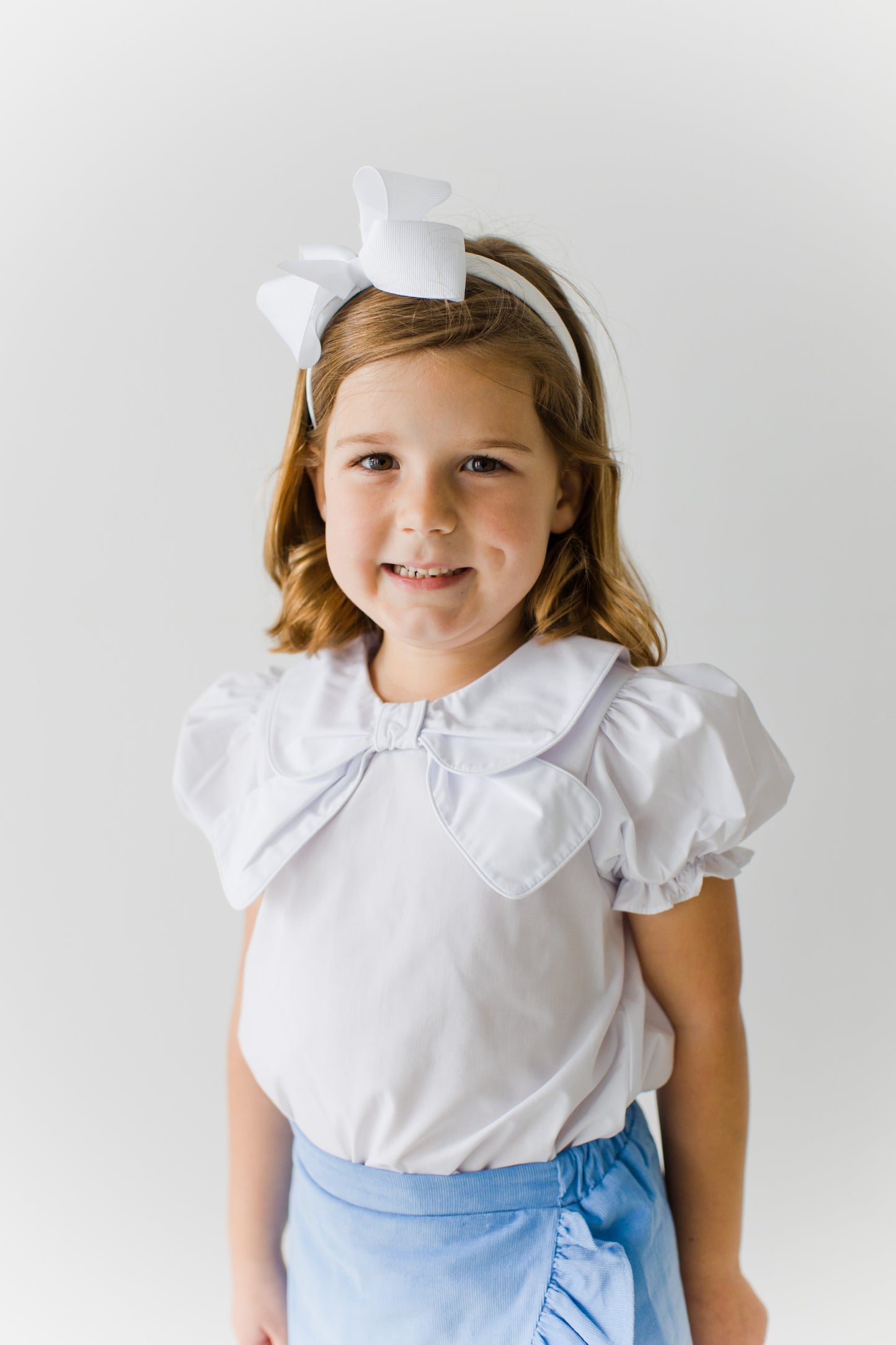 Pomeline Blouse, White Broadcloth
