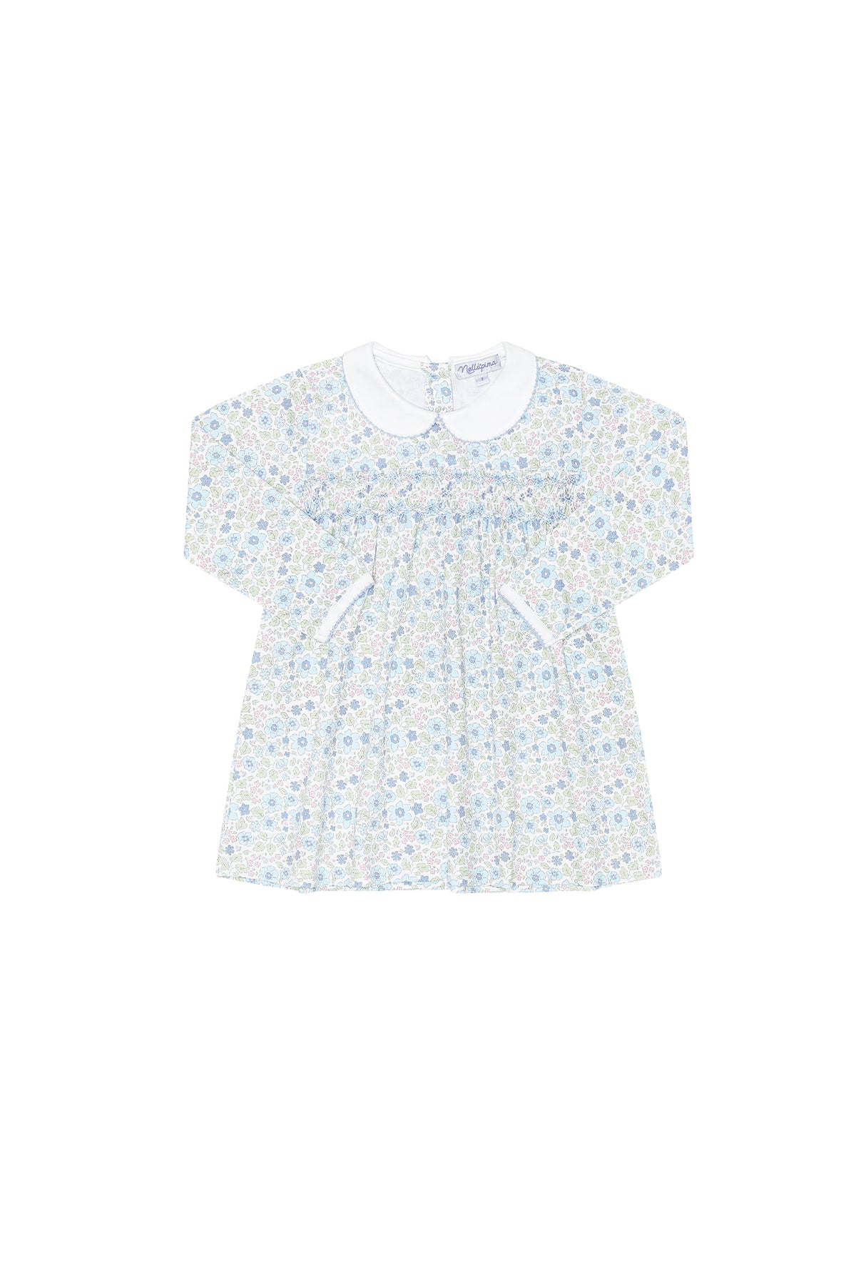 Blue Meadow Smocked Longsleeve Dress