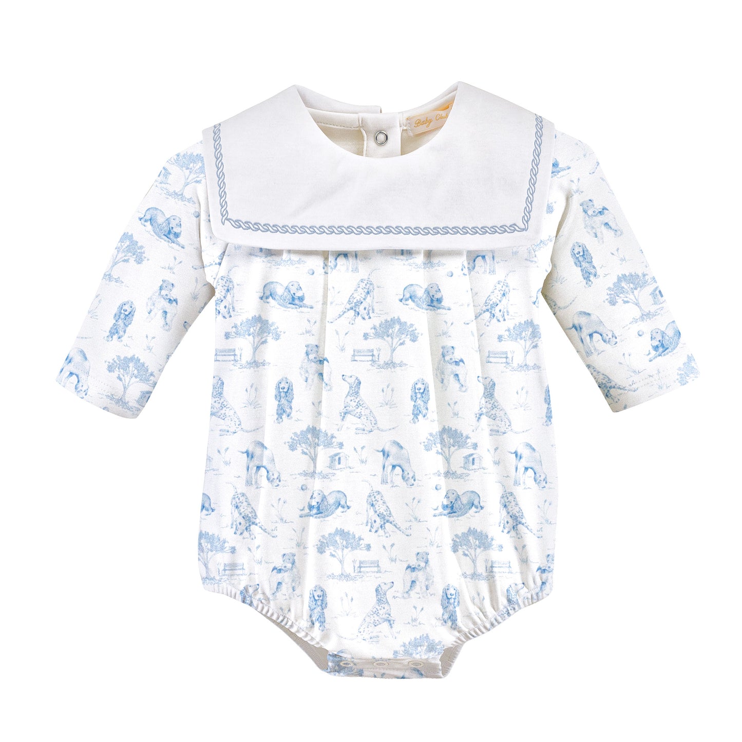 Long Sleeve Printed Bib Bubble, Barking Bliss