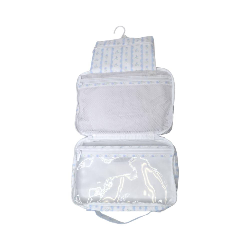 Bundle Up2 Hanging Toiletry Bag, Ribbon Floral Blue