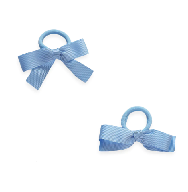 Baby Blue Grosgrain Hair Ties Set