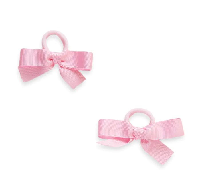 Baby Pink Grosgrain Hair Ties Set