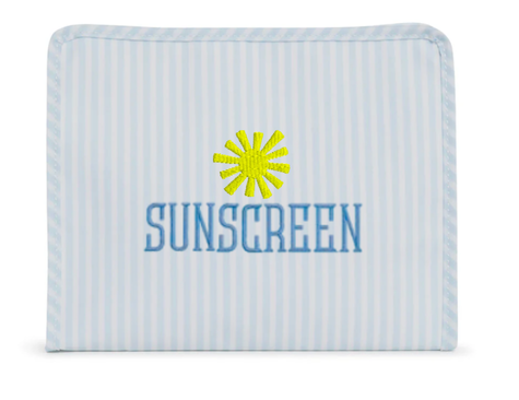 Medium Roadie Zip Pouch, Blue Pimlico Stripe