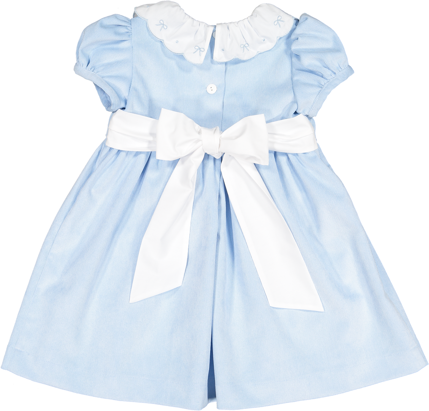 Light Blue Blush Corduroy Dress