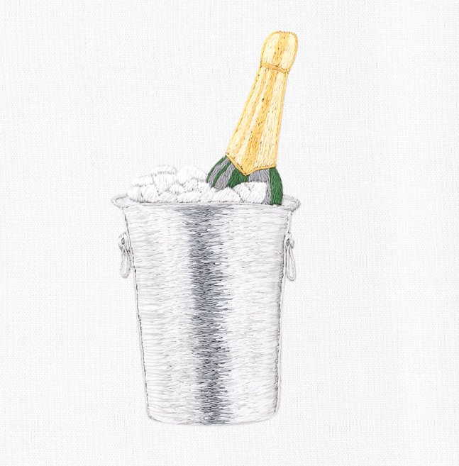 Hand Towel with Champagne On Ice