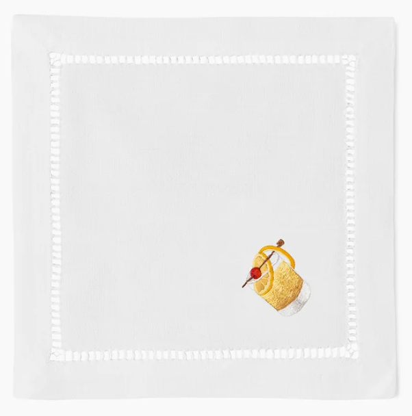 Classic Mixed Drinks Cocktail Napkin Set