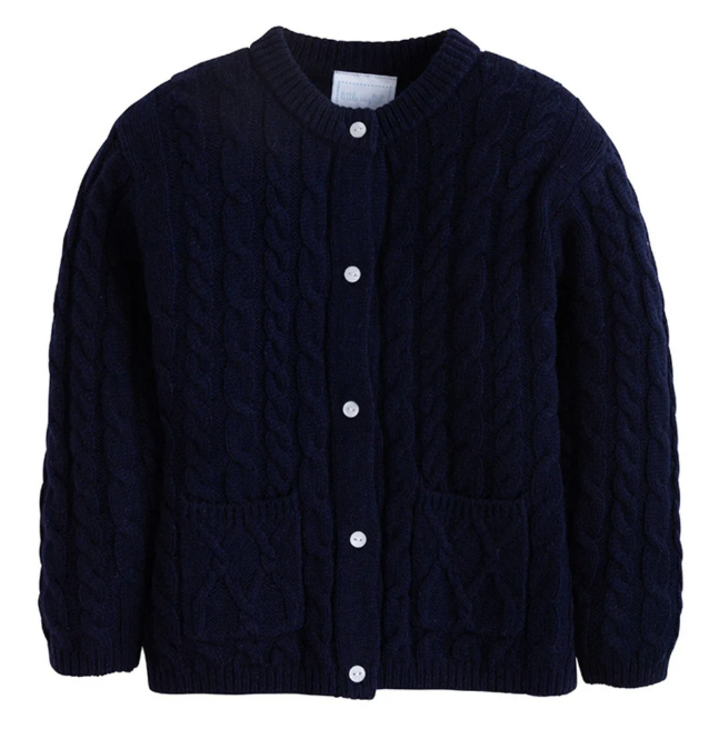 Classic Cashmere Blend Cardigan, Navy