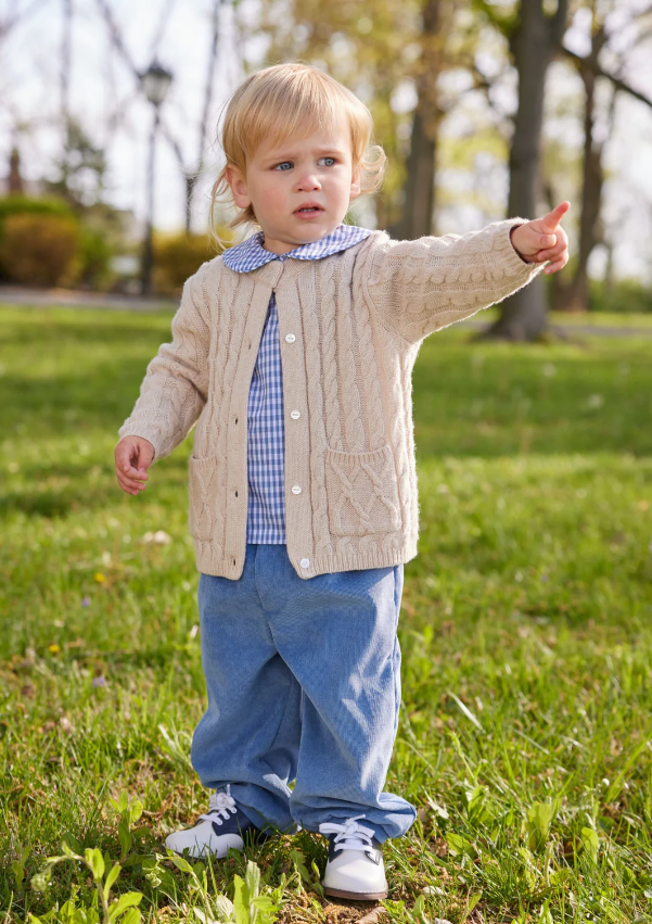 Classic Cashmere Blend Cardigan, Oatmeal