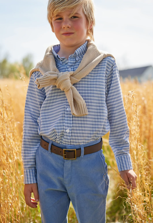 Boy's Classic Pants, Stormy Blue Corduroy