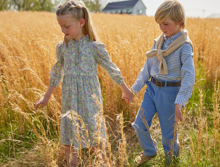 Boy's Classic Pants, Stormy Blue Corduroy
