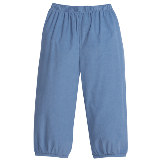 Boy's Banded Pants, Stormy Blue Corduroy