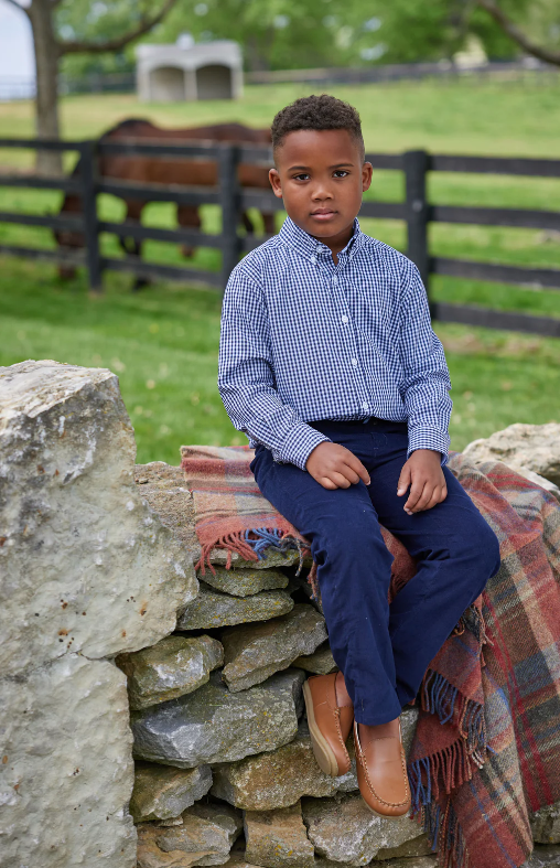 Boy's Classic Pants, Navy Corduroy