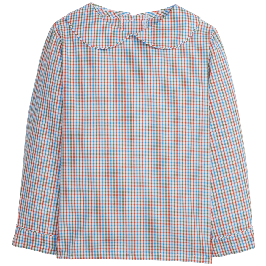Boy's Long Sleeve Peter Pan Shirt, Teton Plaid
