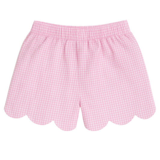 Kendall Shorts, Pink Mini Check Seersucker