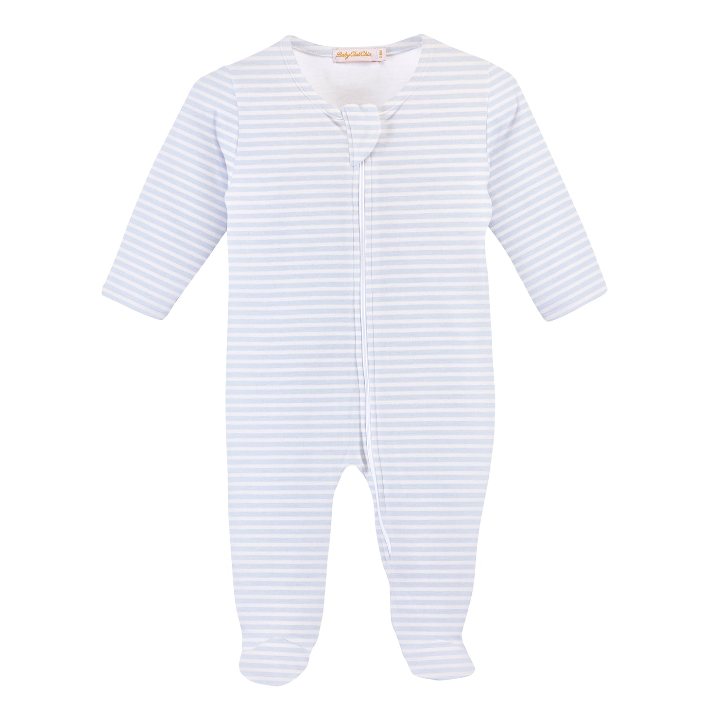 Stripes Printed Zipped Footie
