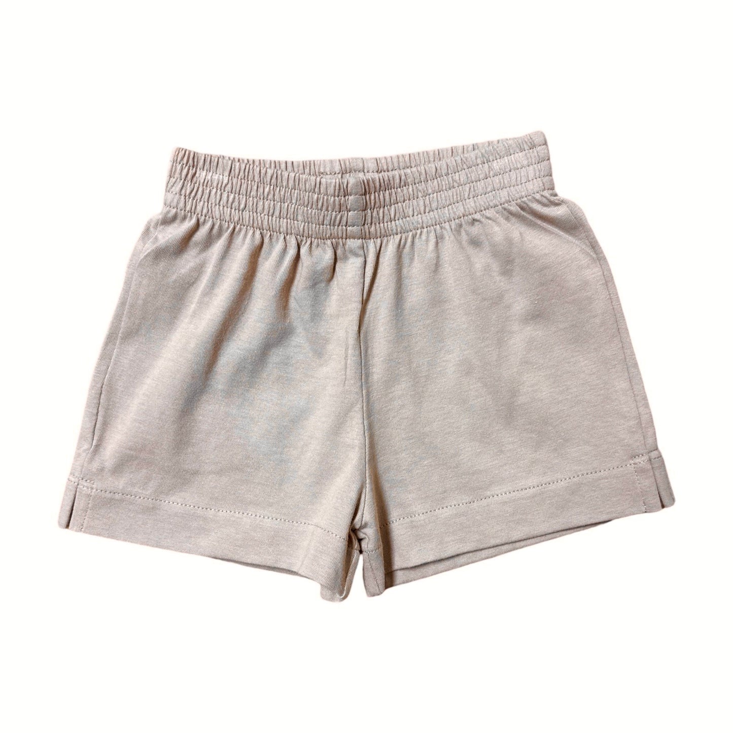 Boy's Cotton Play Shorts, Khaki (Shorter Version)