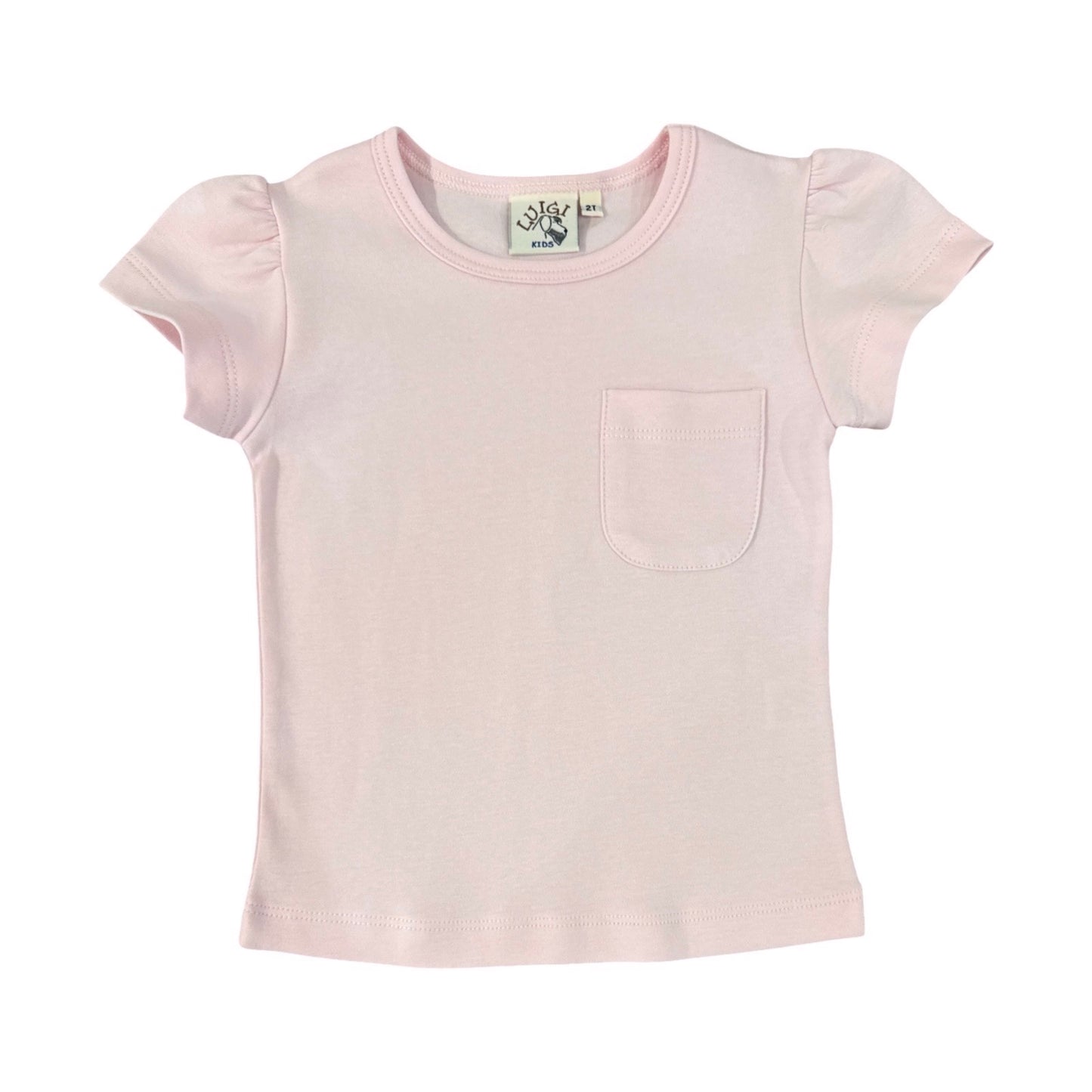 Girl Short Cap Sleeve Pink with Pocket
