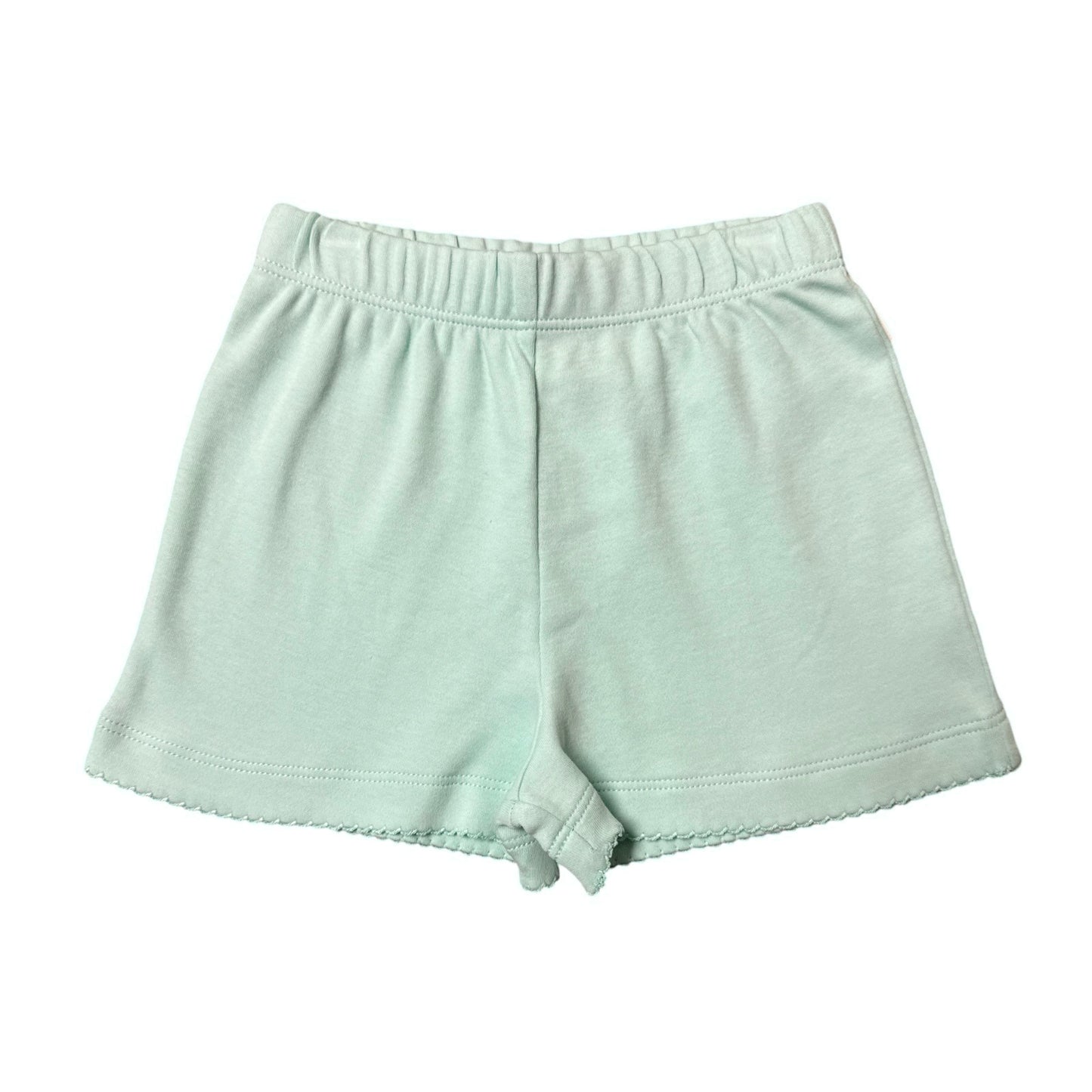 Girl Cotton Play Shorts, Seafoam