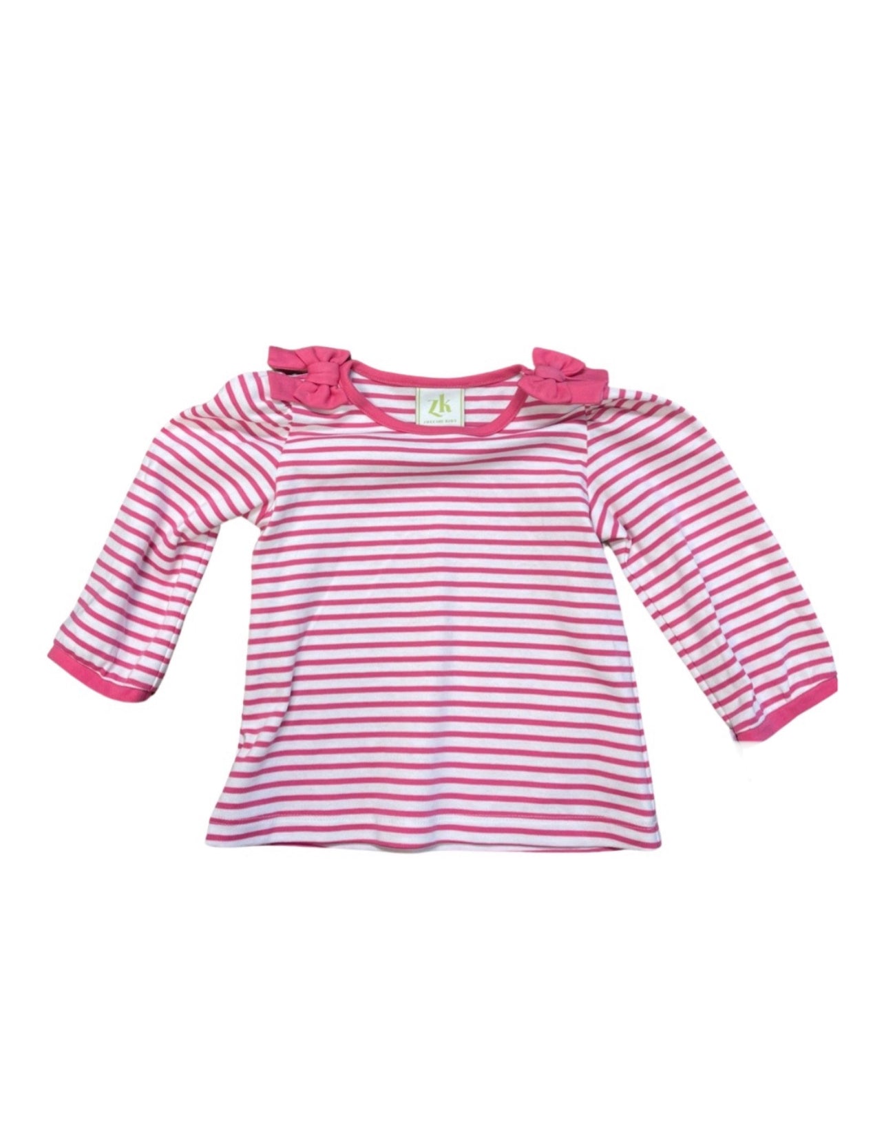 Emmeline Long Sleeve Hot Pink Knit Blouse