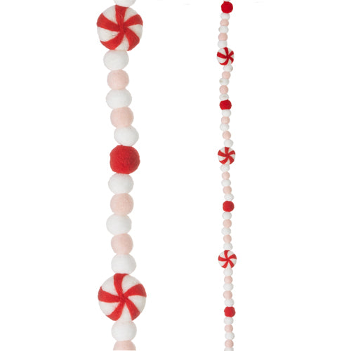 Felt Peppermint 6 ft. Garland