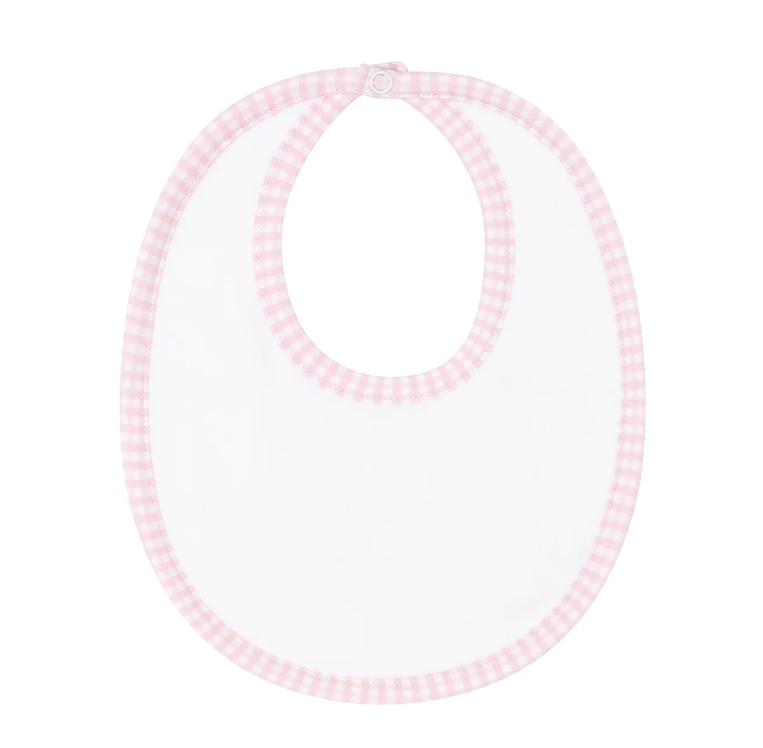 Pink Gingham Bib