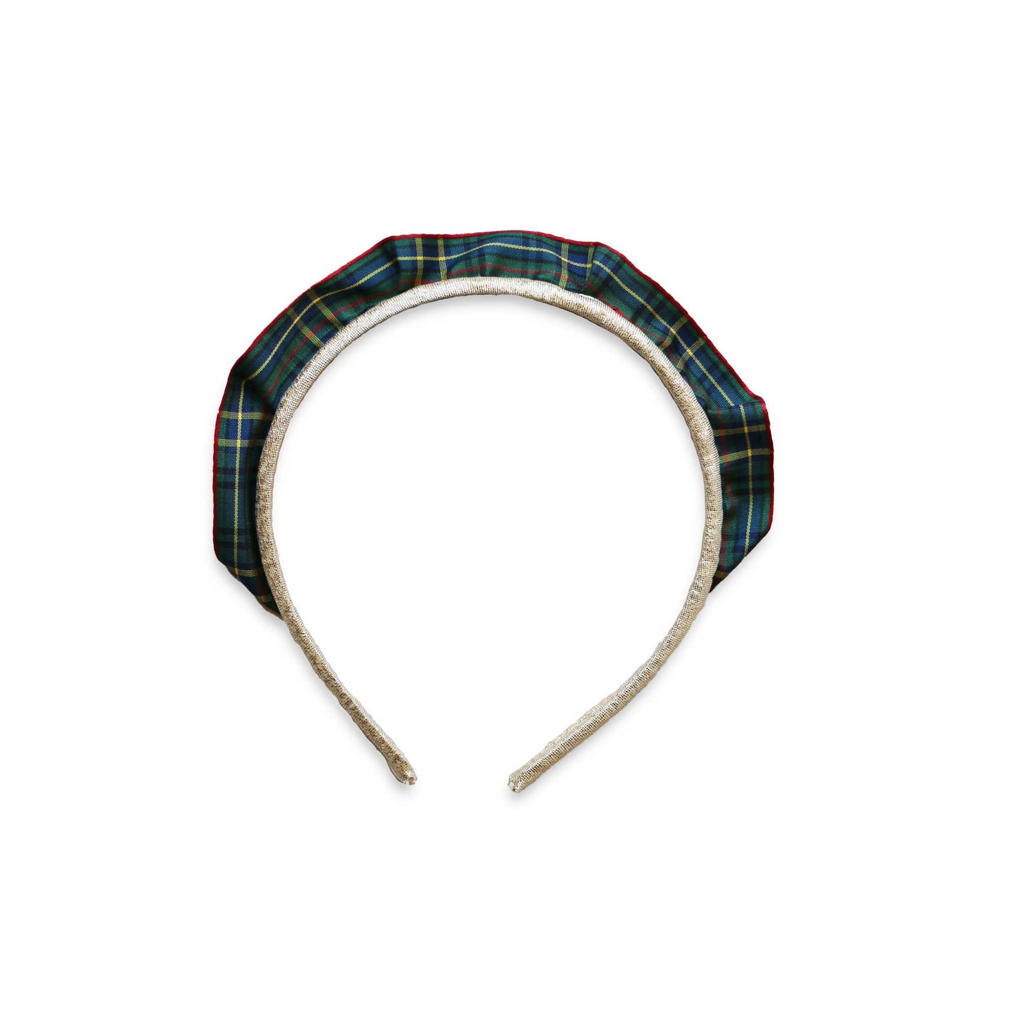 Tartan Winter Chic Crown Headband, Green