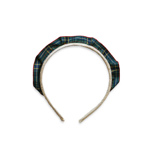 Tartan Winter Chic Crown Headband, Green