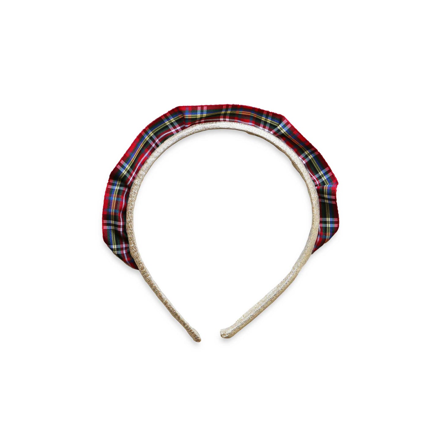 Tartan Winter Chic Crown Headband, Red