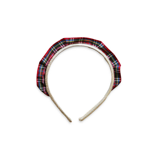 Tartan Winter Chic Crown Headband, Red
