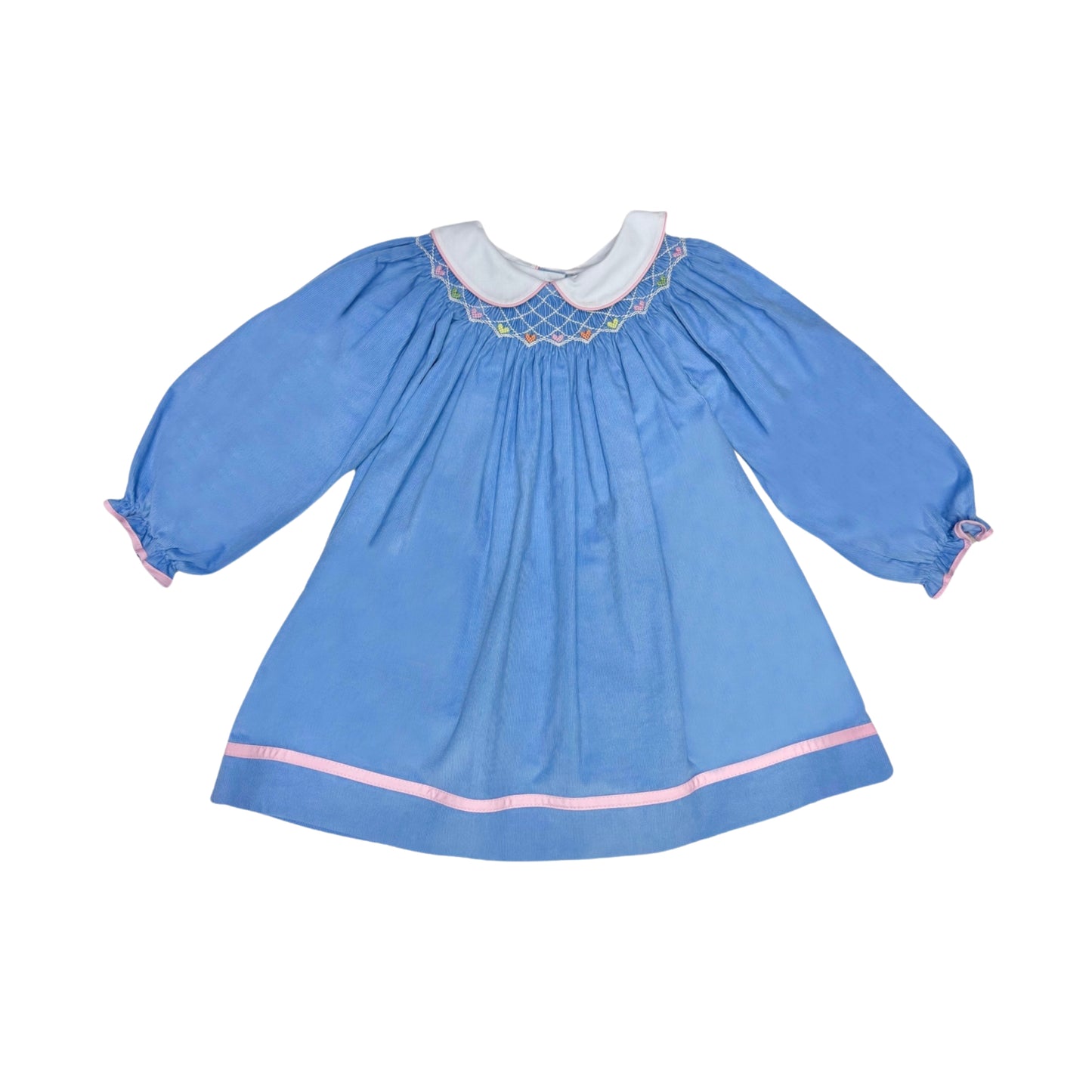Hearts Billie Bishop Dress, Periwinkle Corduroy