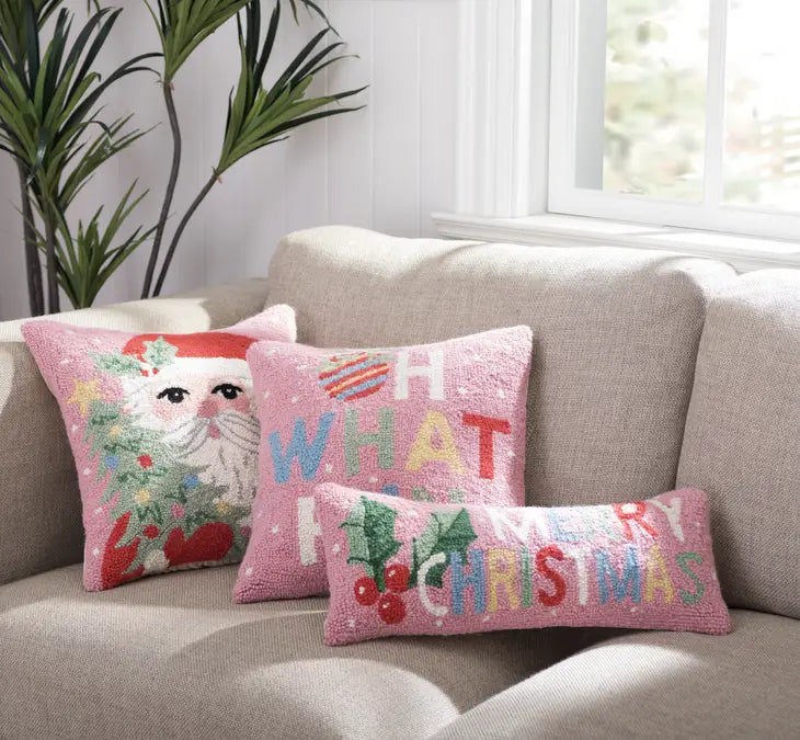 Hook Pillow, Oh What Fun