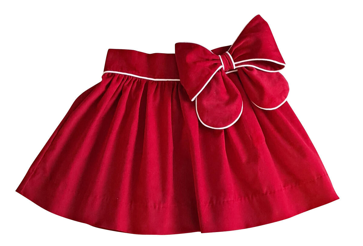 Red Bow Christmas Skirt