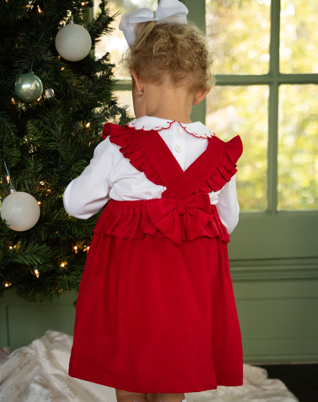 Red Corduroy Girl Jumper