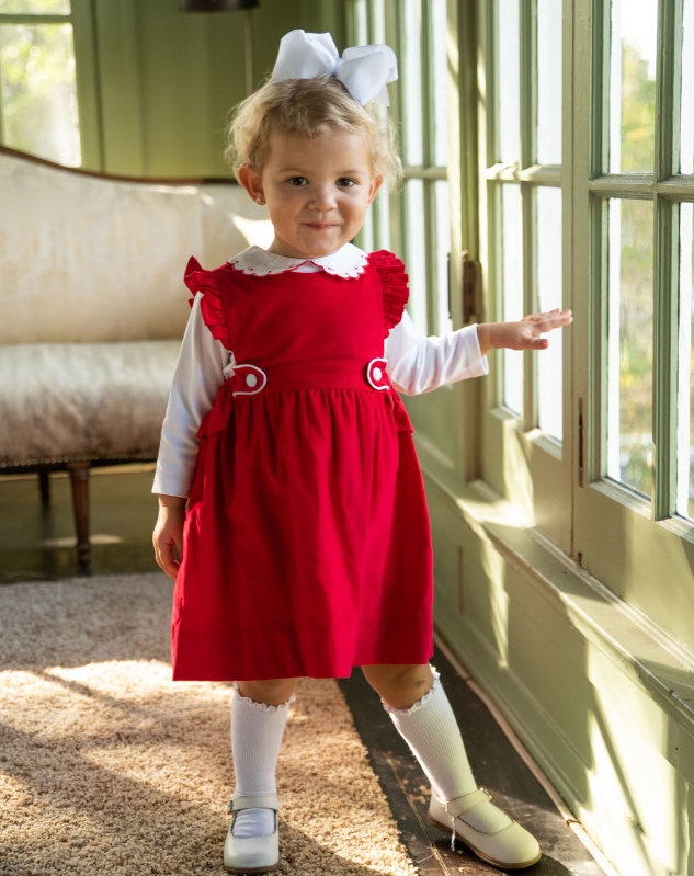 Red Corduroy Girl Jumper