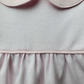 Short Cap Sleeve Collared Dress, Light Pink Mini Stripe