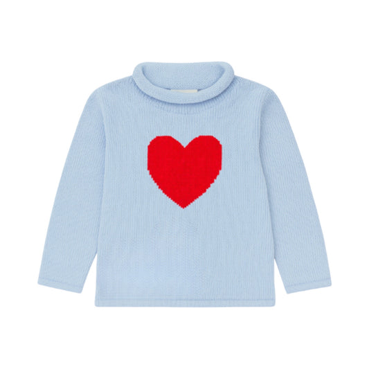Rollneck Sweater, Red Heart