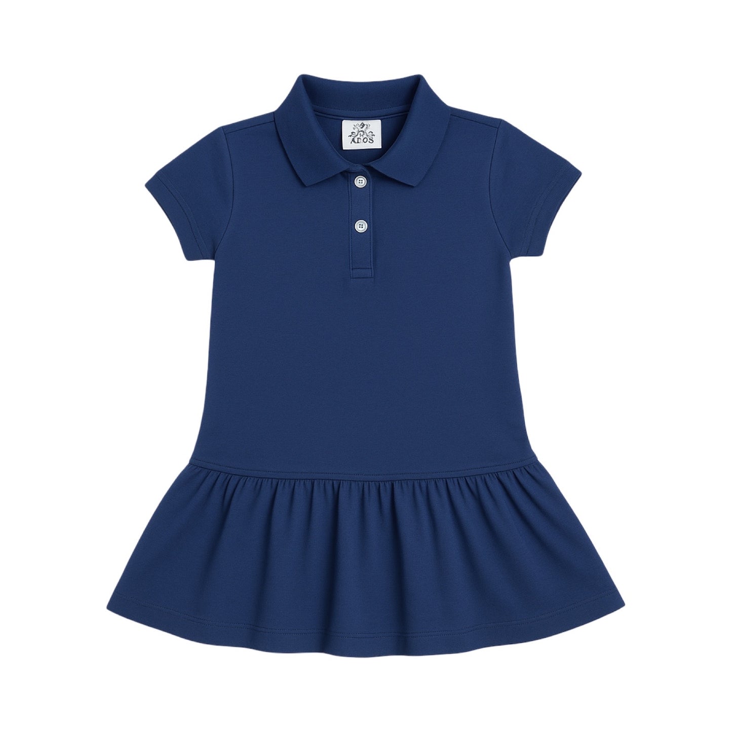 Short Sleeve Dark Royal Polo Dress
