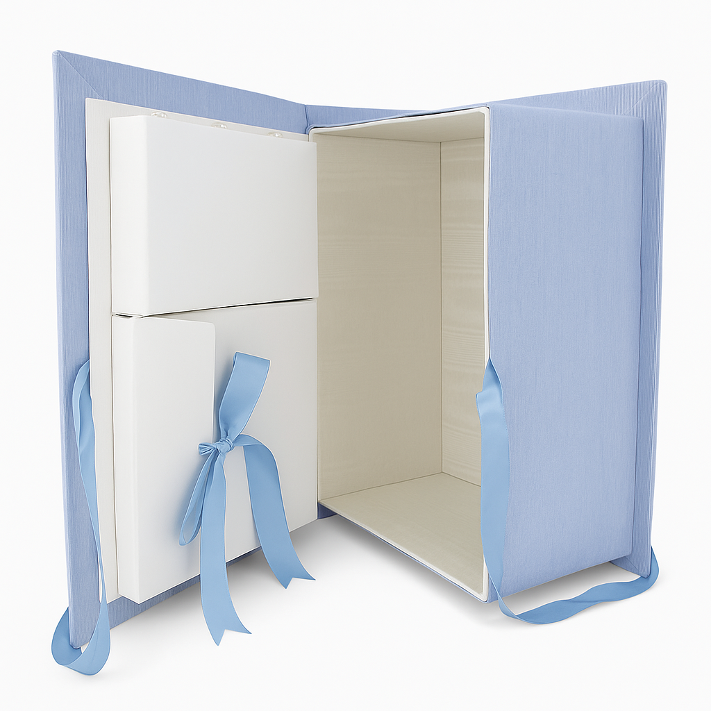 Blue Microstripe Medium Keepsake Box