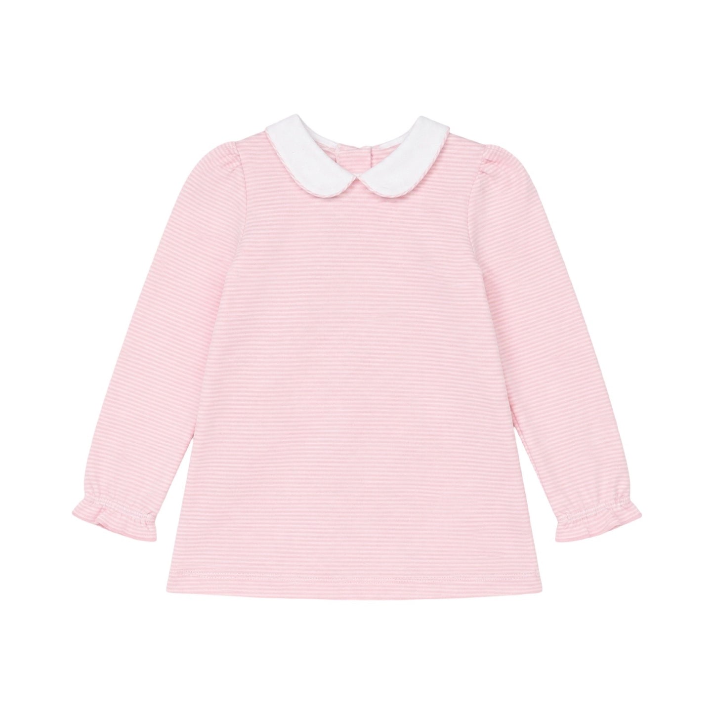 Louisa Blouse, Pink Bitty Stripe Knit