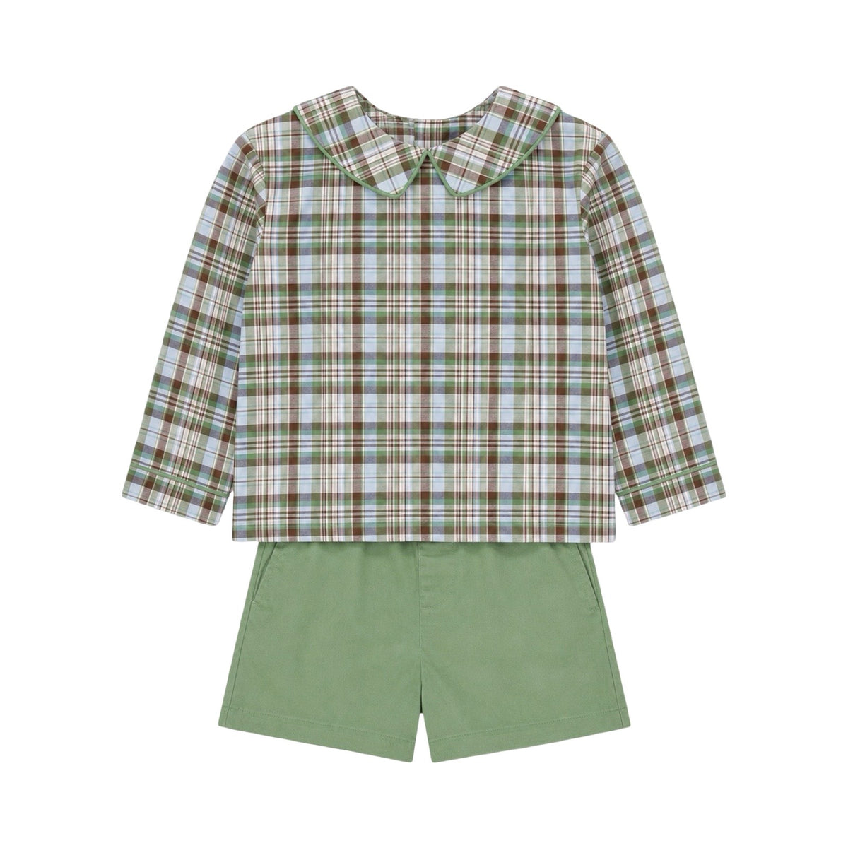 John Greenbriar Plaid Short Set