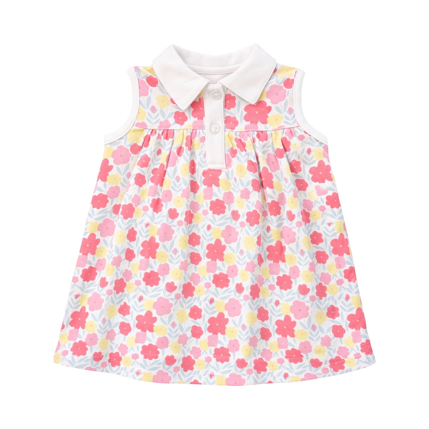 Sleeveless Printed Polo Dress, Floral