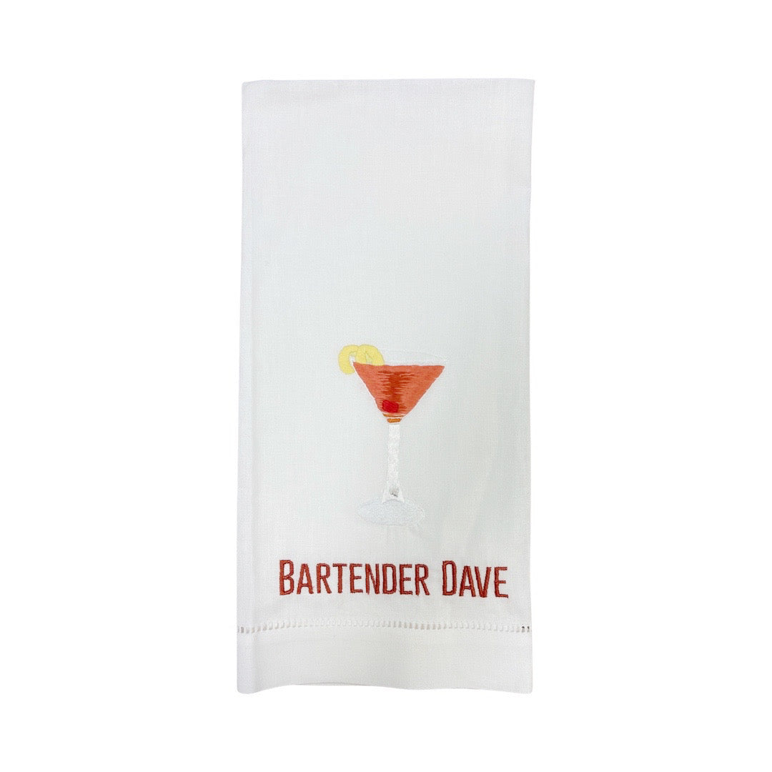 Hand Towel with Manhattan Cocktail