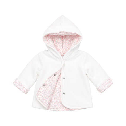 Reversible Garden Rose Velour Hooded Jacket