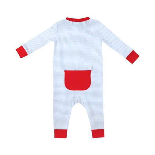 Santa Applique Zippered Playsuit