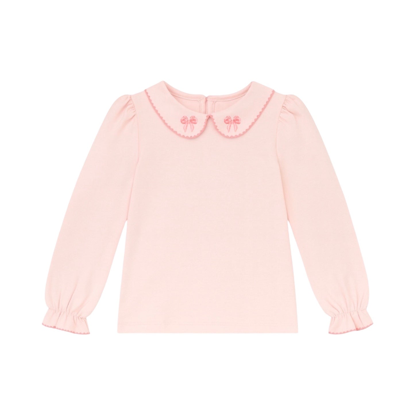 Long Sleeve Collared Top, Bow Collars