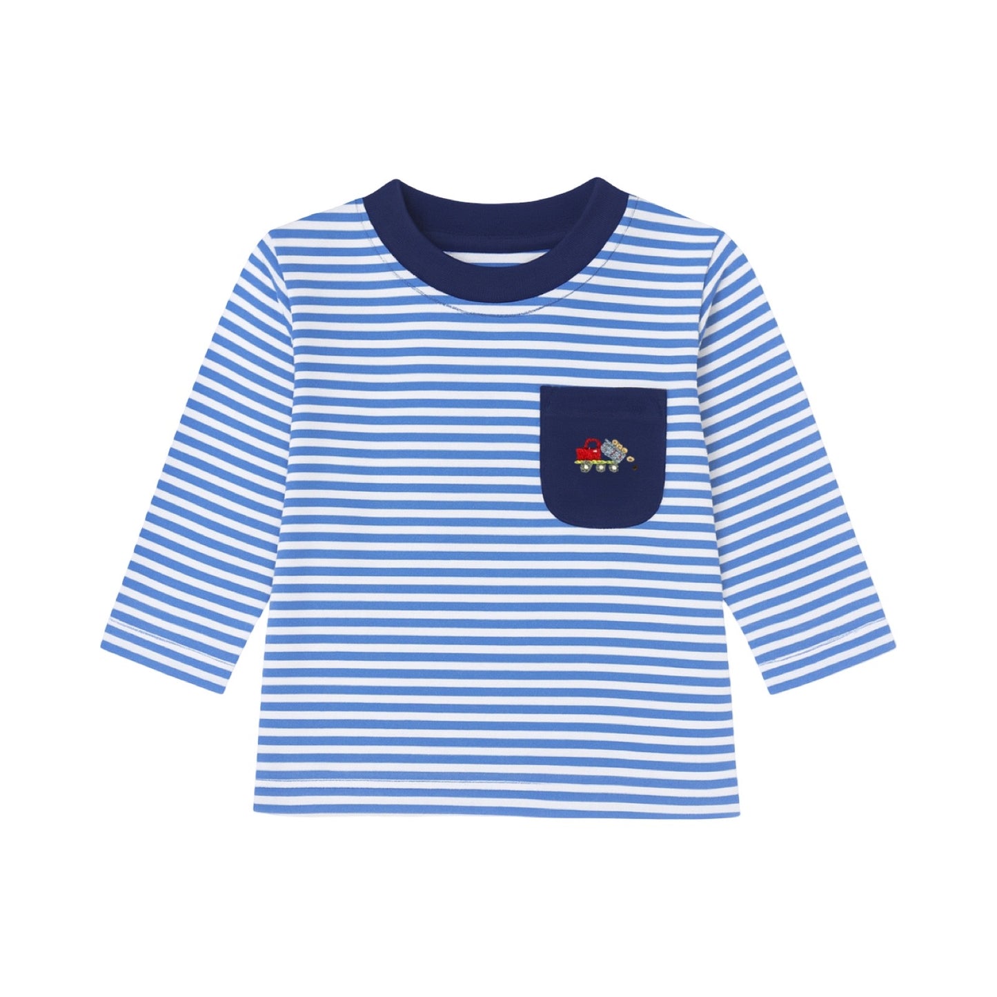 Long Sleeve Striped Pocket Tee, Dumptruck