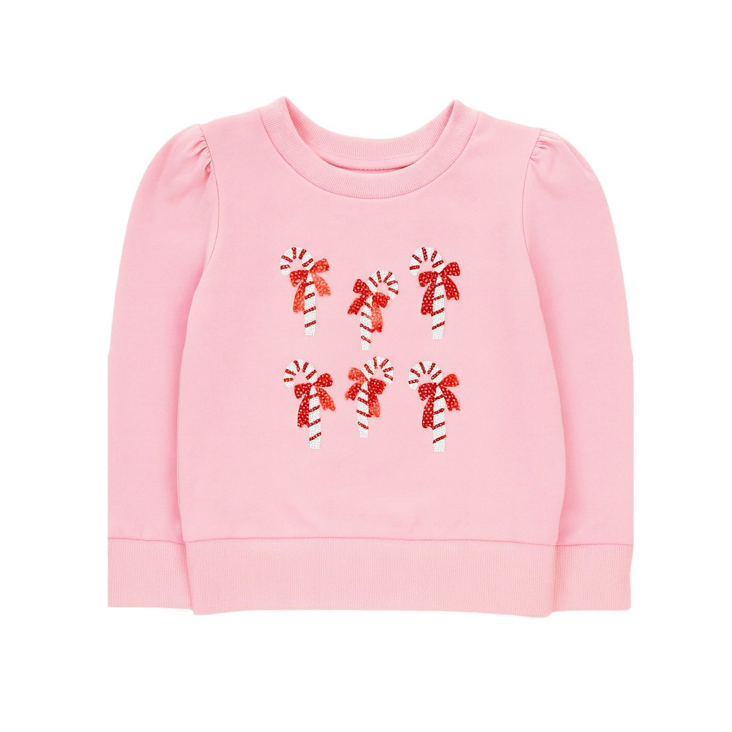 Long Sleeve Lily Sequin Top, Candy Cane