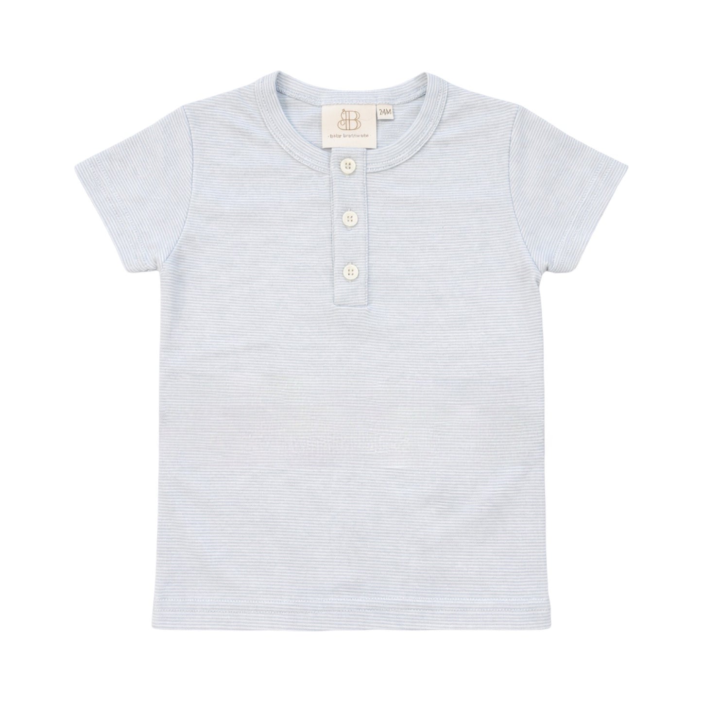 Brooks Short Sleeve Striped Henley Top